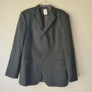 Brooks Brothers Jacket Men 42 LG Short Gray Blazer Wool Sport Coat Stretch 346